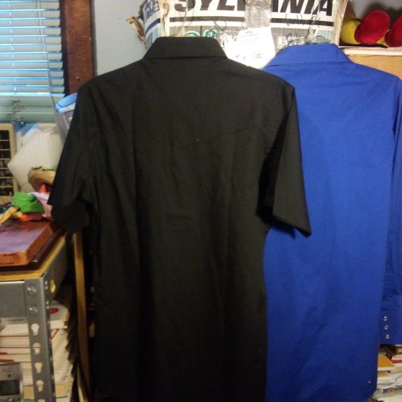 2 HIGH NOON WESTERN SNAP DRESS SHIRTS SZ SM. - 1 SS AND 1 LS BOTH NEW - Picture 2 of 5